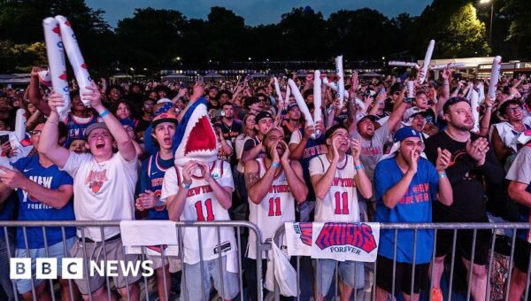 New Yorkers celebrate a thrilling possibility: The Knicks could soon be champions