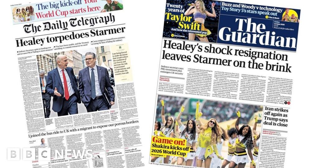 The Papers: 'Healey torpedoes Starmer' and 'Game on!'