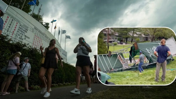 TV tower goes down during storm at the Memorial Tournament