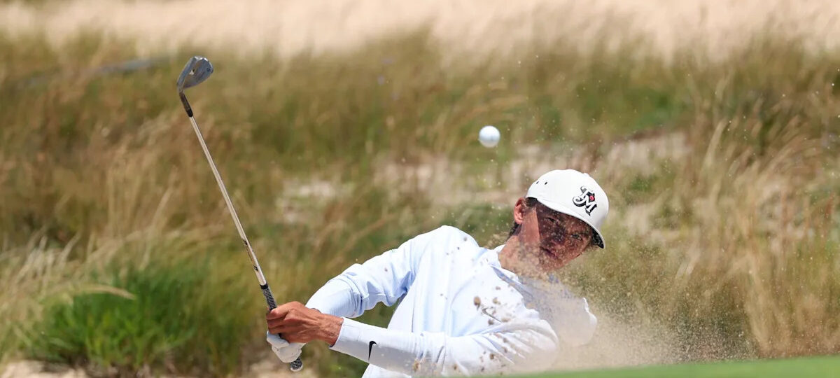 Miles Russell is 17 and in his first U.S. Open. It’s not his first time against tour pros