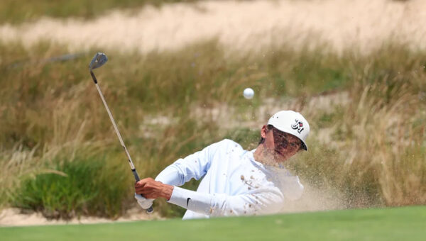 Miles Russell is 17 and in his first U.S. Open. It’s not his first time against tour pros