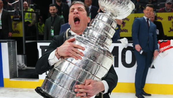Watch: Rod Brind'Amour lifts Stanley Cup 20 years apart as captain, coach