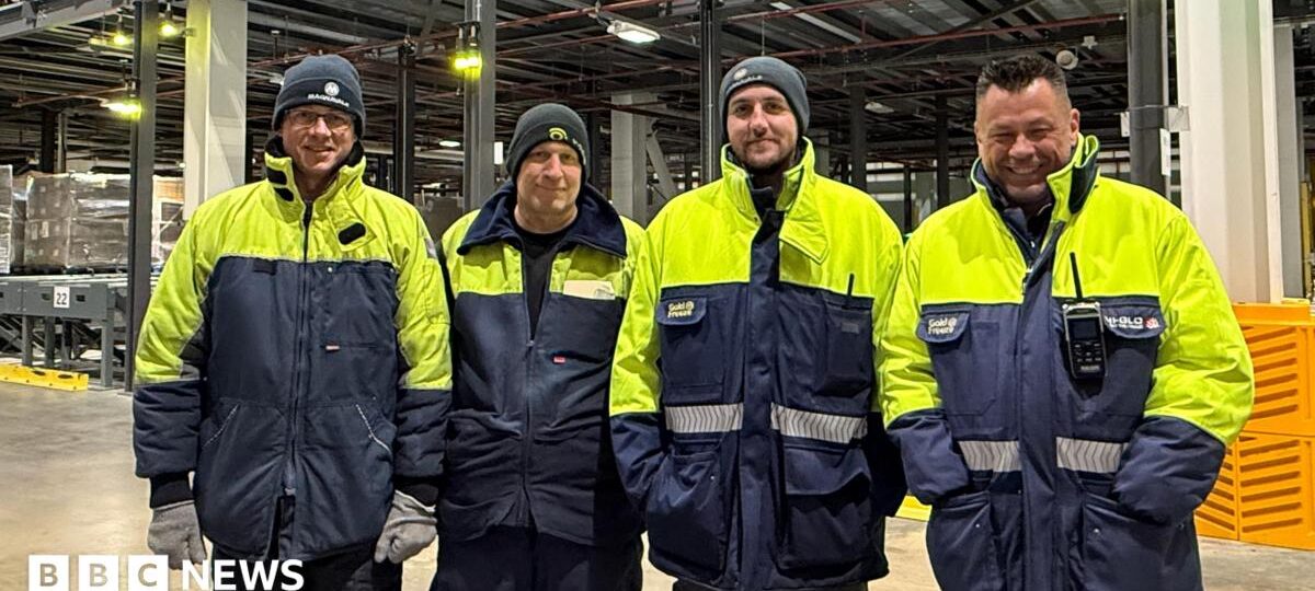 Inside the cold store where it's -18C in a heatwave