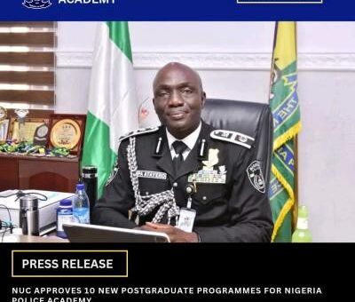 Nigeria Police Academy gets NUC’s approval for 10 New postgraduate programmes
