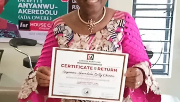 2027: Ex-Ondo First Lady, Betty Anyanwu-Akeredolu clinches LP ticket in Imo
