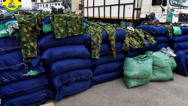 Lagos: Police intercept diesel truck loaded with military camouflage, cartons of drugs