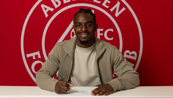 Transfer: Nigerian striker completes move to Scottish club Aberdeen