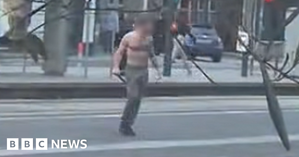 Four in hospital after bare-chested man with weapon roams around Edinburgh