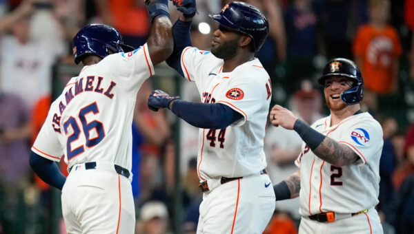 Yordan Alvarez hits a grand slam for AL-leading 22nd homer as Astros blast Athletics 13-2