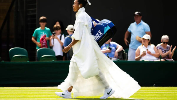 For Naomi Osaka’s latest Grand Slam fashion statement, Wimbledon white was no limit