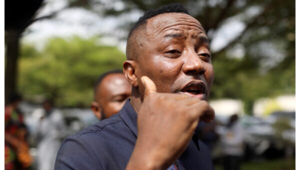 Sowore collapses after police tear-gassed Abuja protesters (VIDEO)