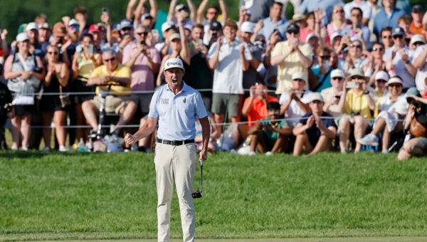 The Lights Seemed Too Bright, Until J.T. Poston Dimmed Them on 14 Tee