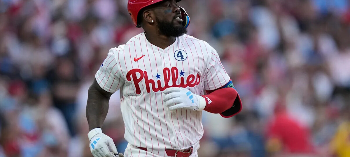 Phillies place RF Adolis García on 60-day IL with right lat tear, call up prospect Gabriel Rincones Jr.