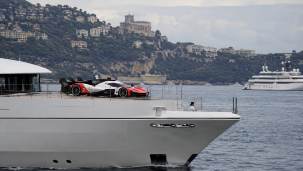 Priceless McLaren’s MCL-HY Hypercar Arrives in Monaco on 73-Meter Superyacht