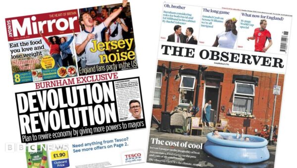 The Papers: 'Devolution revolution' and 'the cost of cool'