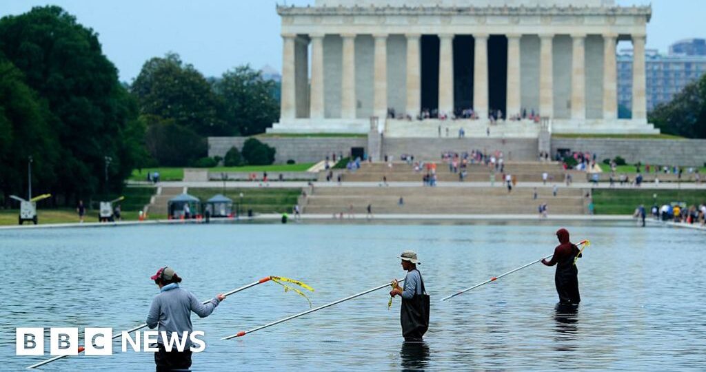 Former Olympian denies vandalising Washington Reflecting Pool after arrest