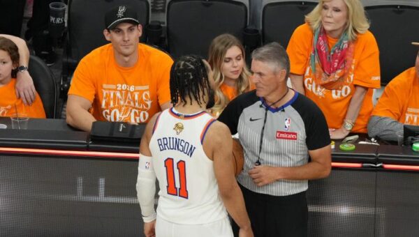 We finally know why Jalen Brunson yelled at referee Scott Foster after Game 1 of the Finals