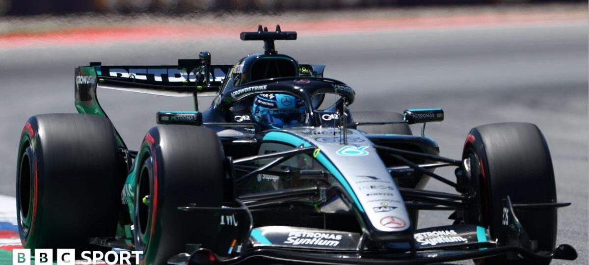Russell fastest in Barcelona first practice