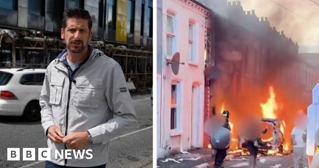 Destruction after Belfast unrest shows torched homes and vehicles