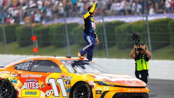 Denny Hamlin wins NASCAR Cup Series race at Pocono in June 2026