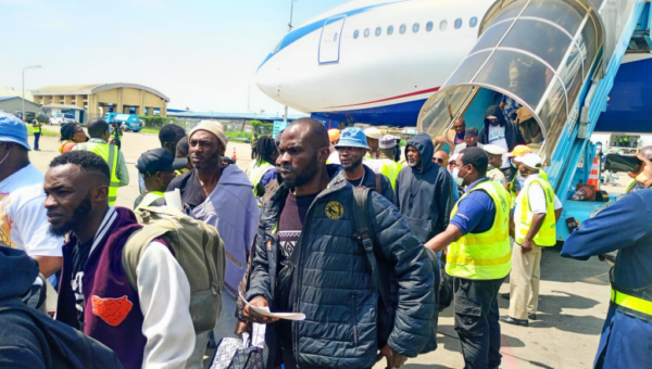 Photos: Nigerians repatriated from South Africa arrives Lagos