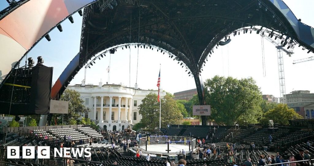 BBC tours UFC arena at White House
