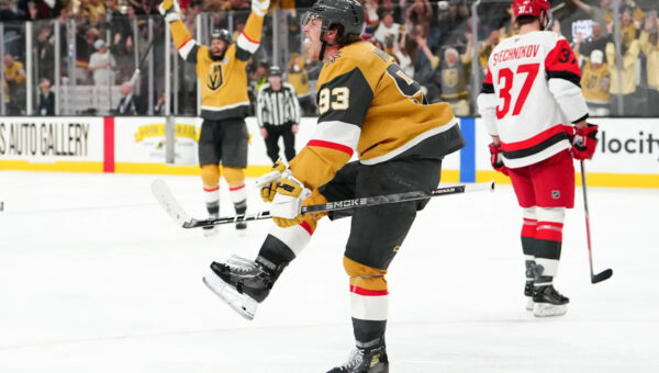 Marner's hat trick, Knights hold off Canes in 2OT, for series lead