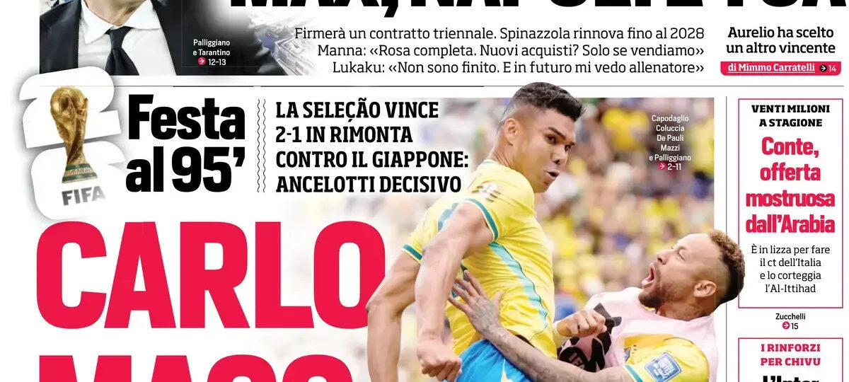 Today’s Papers: Ancelotti magic with Brazil, Ekhator for Juventus