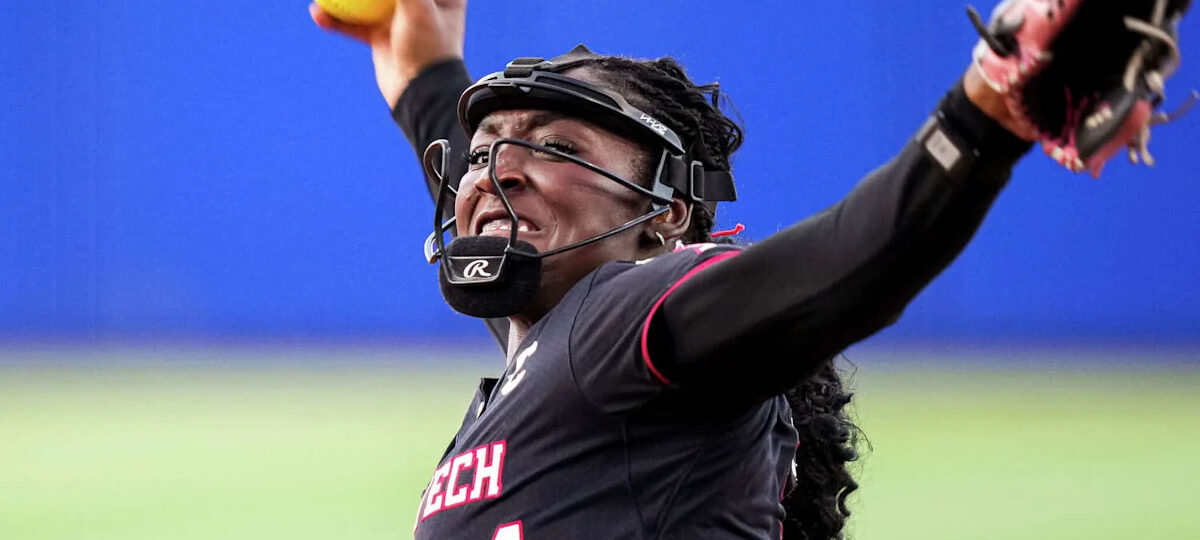 Jason Williams, Patrick Mahomes at Game 2 of Women's College World Series