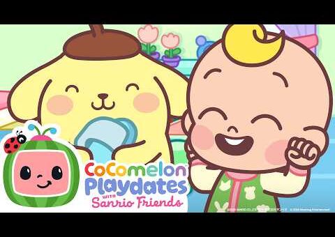 Yes Yes Clean Up with Hello Kitty & Pompompurin 🧹🫧 | CoComelon Playdates with Sanrio Friends
