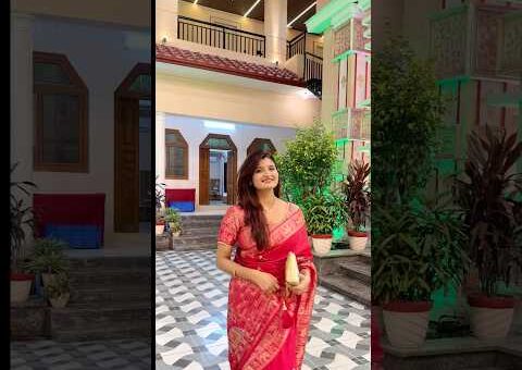 Saree transition🙈❤️ #transition #shorts
