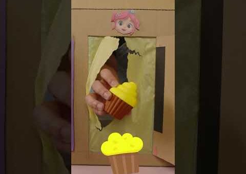 Throwing Shapes! ⭐ Who’s Behind The Door Paper Craft Shape Learning Game With Emmie #kids #shorts