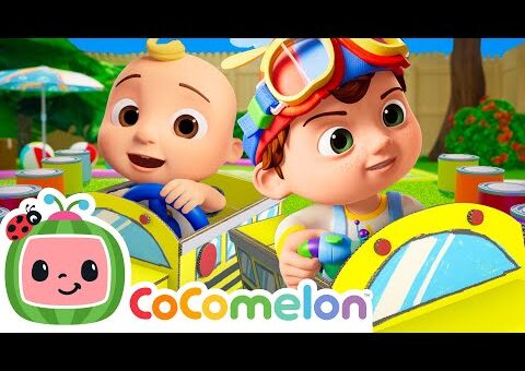 Wheels on the Bus in the Playground! 🚌 Outdoor Race | CoComelon Nursery Rhymes & Kids Songs
