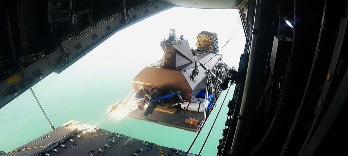 The UK Navy is hurling drone boats out of planes at 1,300 feet to solve one of their major drawbacks
