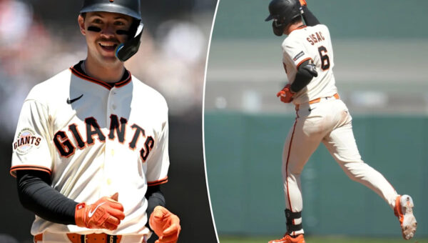 Giants catcher snaps power drought at position as team pours it on vs Brewers