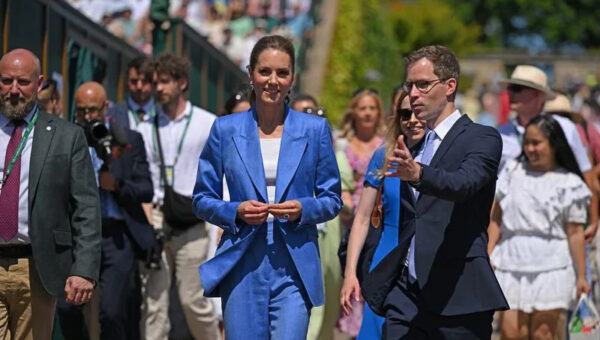 Tennis-Princess Kate watches British hopeful Fery on Wimbledon visit