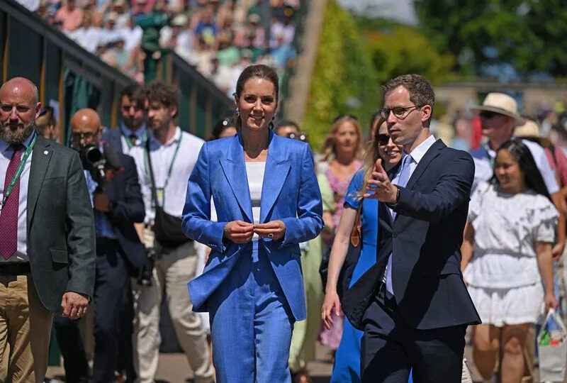 Tennis-Princess Kate watches British hopeful Fery on Wimbledon visit