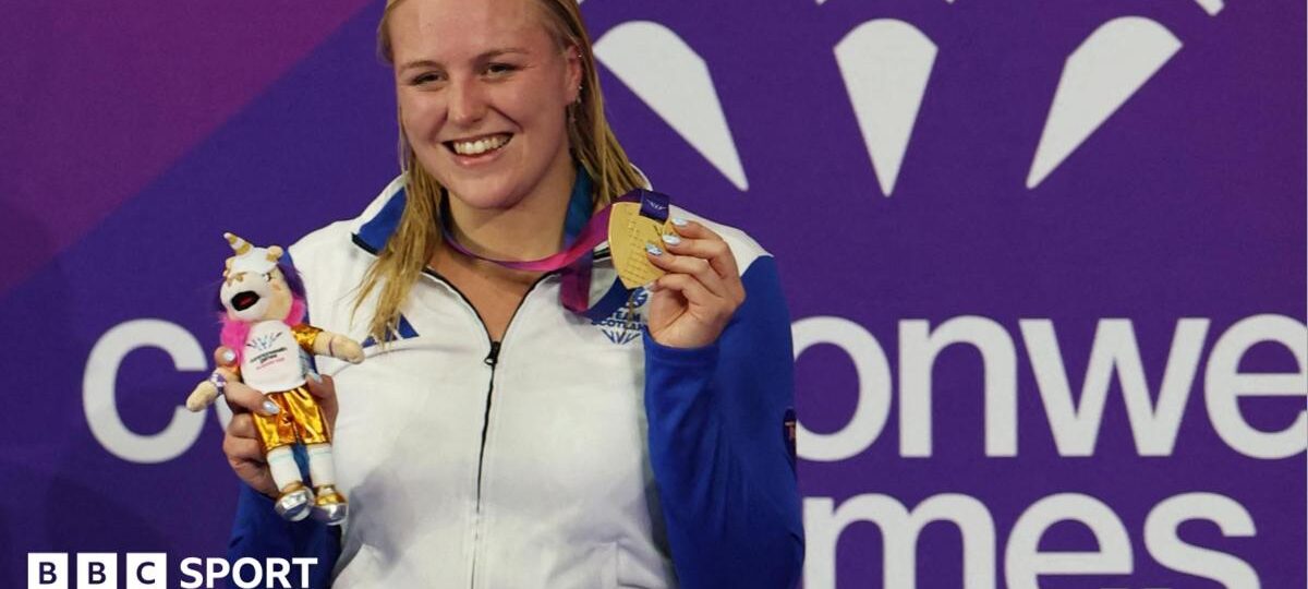 The gold medal-winning Para-swimmer competing in non-disabled race