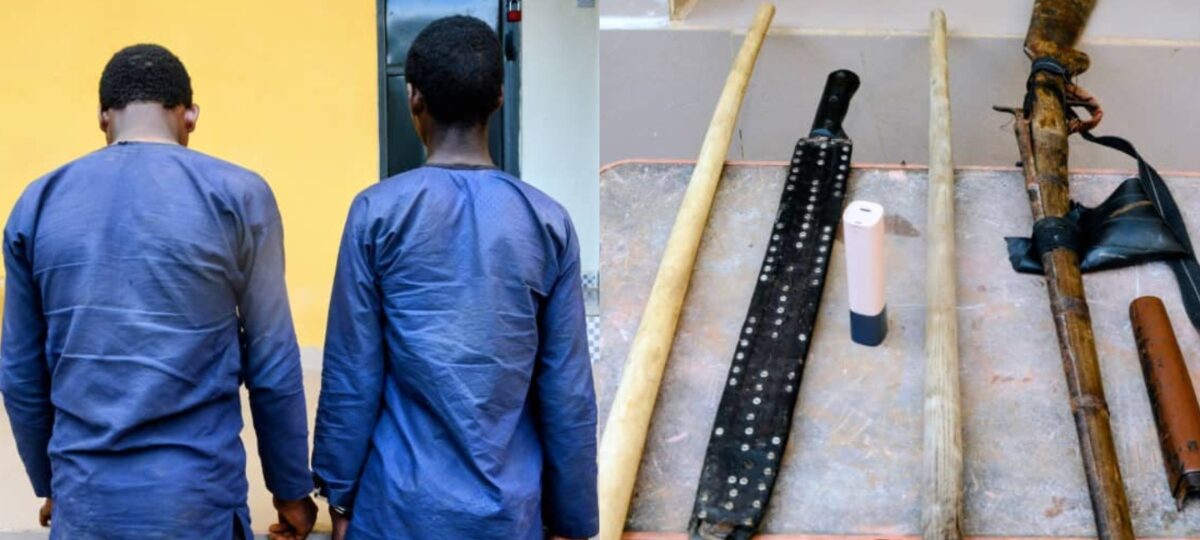 Police arrest two suspected armed robbers, recover exhibits in Oyo
