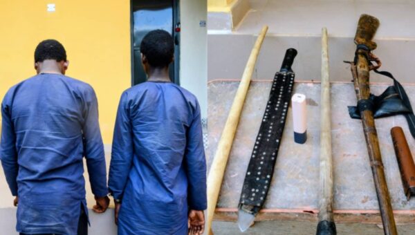 Police arrest two suspected armed robbers, recover exhibits in Oyo