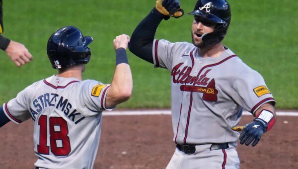 Bart’s 2-run homer helps Atlanta to 3-0 win after Braves end Pirates’ combined perfect-game bid