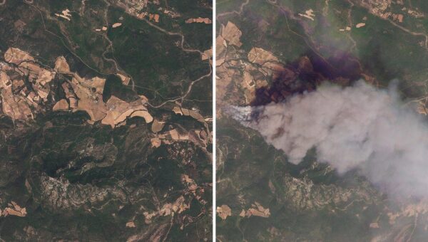 Before-and-after satellite images show the staggering toll of France’s worst wildfire season on record