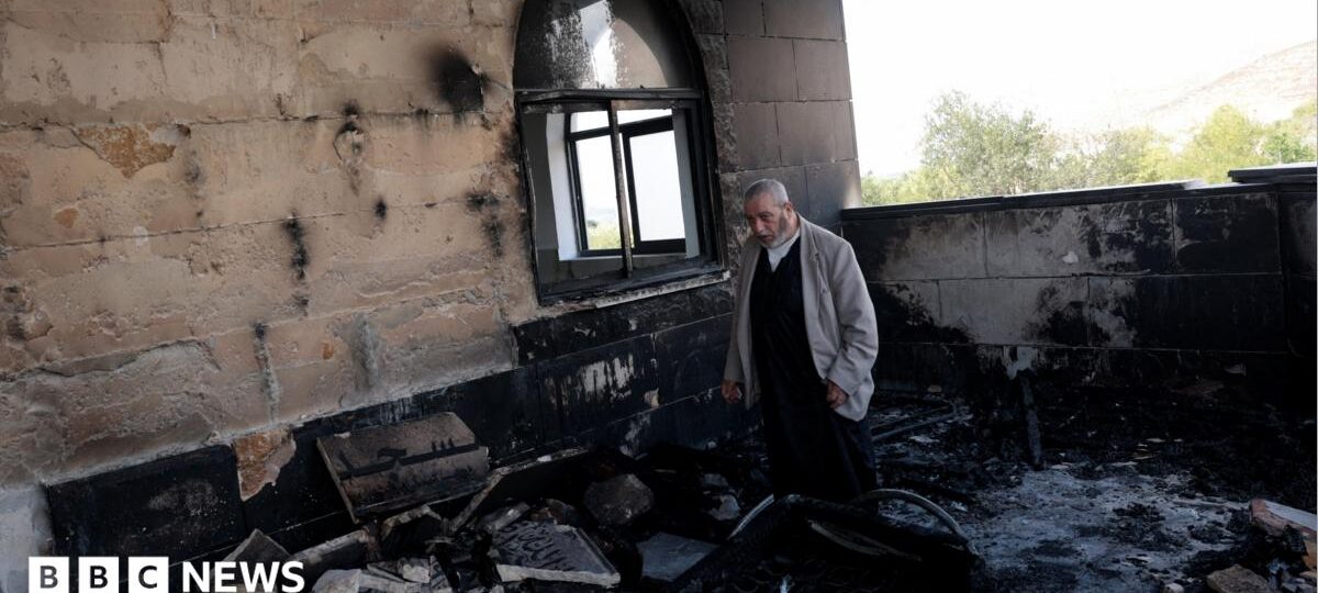 Israeli settlers set fire to mosques, cars and farm land in West Bank, Palestinians say