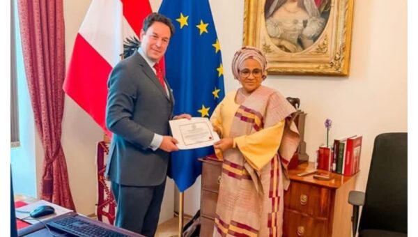 Ajimobi officially presents letter of credence as Nigeria ambassador to Austria