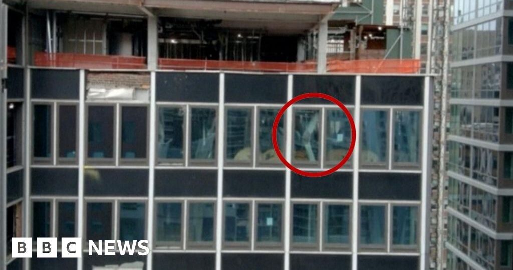 Watch: Buckling support beams seen inside New York high-rise