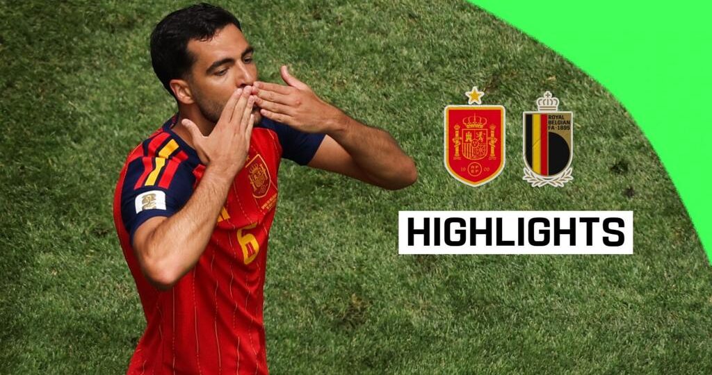 Spain into semi-finals at expense of Belgium after Merino's late winner