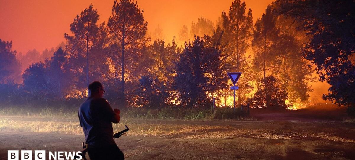 Around 12,000 people evacuated in France fires