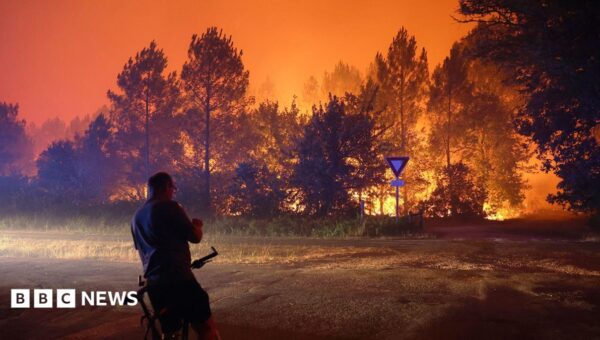 Around 12,000 people evacuated in France fires