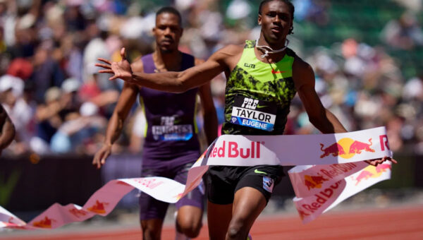 High school track star Tate Taylor beats Olympic champ at Pre Classic