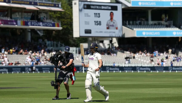 India on brink of historic Lord's Test victory after Yastika Bhatia's record-breaking century
